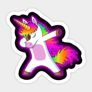 Dabbing Unicorn Dab Cute Rainbow Pony Sticker